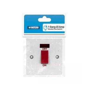 Jendee Trading 1 Gang Dp Switch 45A 1 Each S1G45ADPSBS