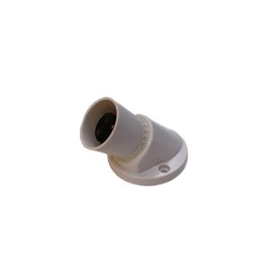 Cronexrabo B22 Plastick Short Skirt Angled Lampholder White CXE4031