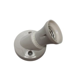 Es White Plastic Angled Lampholder White 1 Each CXE4033