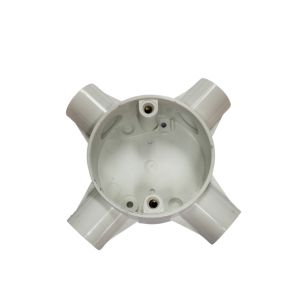 Jendee Trading Round Box 4 Way 20 Mm White 1 Each 20CRB6W