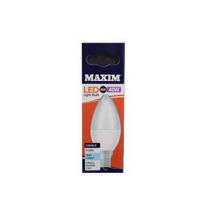 Jendee Trading Maxim Ses E14 LED Pearl Candle Daylight Bulb 6W 40MLCSESDL5X10
