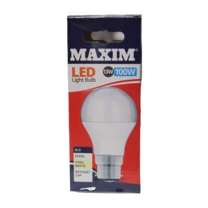 Maxim 16W/100W LED Bayonet Lamp Cool White 1 Each 100MLGBCCW5X10