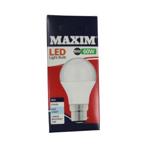10W=60W LED BC A60 Lamp Daylight 1 Each 60MLGBCDL5X10