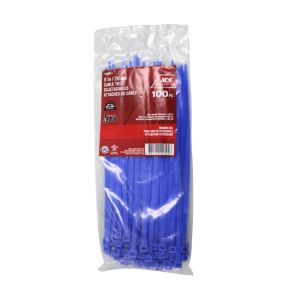 ACE CABLE TIES 20.31CM (8IN) 50LB BLUE 100 PK 3999443