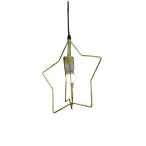Pendant Light Iron & Aluminum Silica Gold 1 Each AOE-BJ1013-197