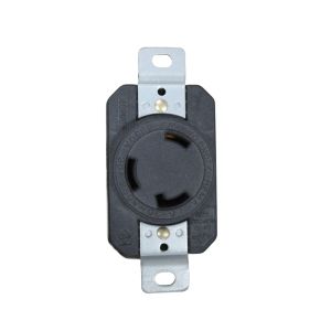 Locking Plug Outlet L6-30R 30A 250v Black 1 Each AOE-BJ0718-170