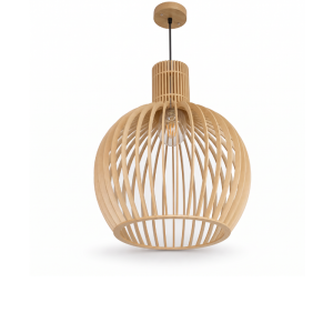 Wooden Globe Pendant Light