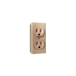 Brown USA Double Skt Power Outlet 125 V Bone 1 Each BREL0035