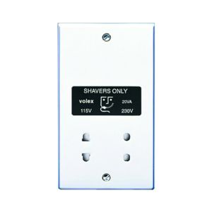 Crabtree Shaver Socket  Dual-V 1 Each VX9800