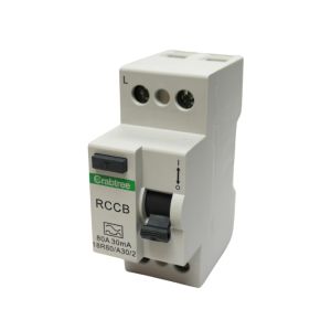 Crabtree Loadstar D.P RCCB 80A 30MA TYPE A 1 Each 18R80/A30/2