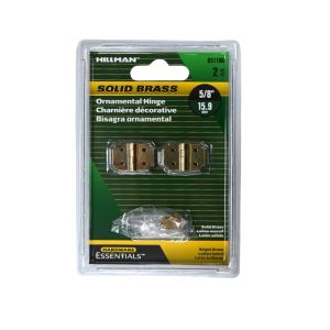 Hillman Solid Brass Ornamental Hinges – 5/8