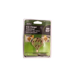 Hillman 2-In-1 Hardware Picture Hanger  Zinc & Yellow 1 Ea 121052