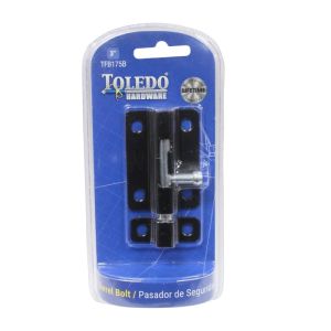 Toledo Barrel Bolt 3in Black Finish 1Ea TFB175B