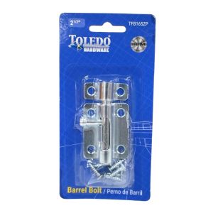 Toledo Barrel Bolt – 2½ in, Zinc Plated