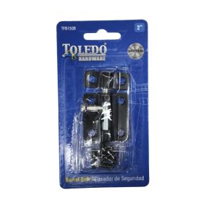Toledo Barrel Bolt 2in Black Finish 1Ea TFB150B