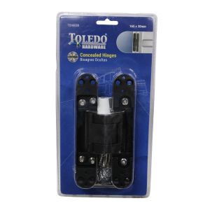 Toledo Concealed Hinges 165x30mm Matte Black 1Ea TCH603B