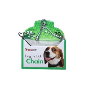  Boss Pet Products Dog Chain Wth Snap  10 Ft Steel 1 Each 27220