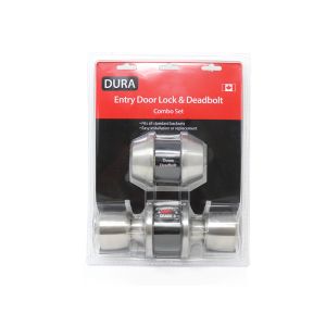 Dura Entrance Deadbolt Double Combo Lock Stainless Steel 1 Each 5932ET+7