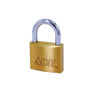 Ace 1 inch 7/16 in. L Brass Single Locking Padlock 1 Each 54539