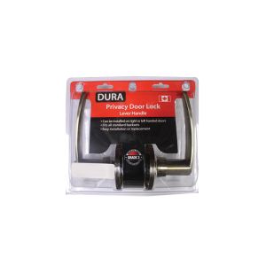 Dura Privacy Lock Straight Lever Antique Brass1 Each 6491BK-AB