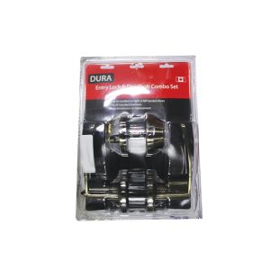 Dura Combo Straight Lever And Deadbolt 1 Each  6491ET+7301AB