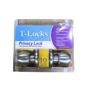 Toledo Privacy T Lock Satin Stainless Steel 1 Each T-T872US32D