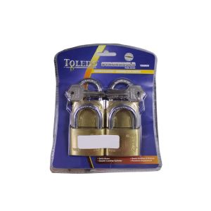 Toledo  4 Pin Keyed Alike Padlock 50 Mm Brass 1 Each T-T050KA4