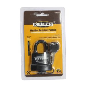  Brown USA Weather Resistant Padlock 40 Mm Steel 1 Each  BRLWR40