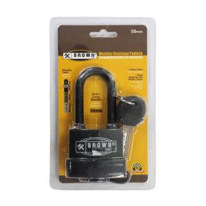  Brown USA Weather Resistant Padlock 50 Mm Steel 1 Each  BRLWR50L