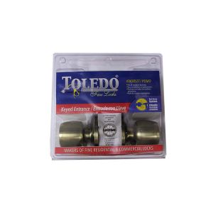 Toledo Exterior Or Interior Lock Málaga Knob Antique Brass 1 Each T-V1900MAUS5