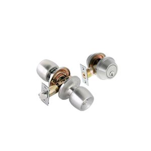 Toledo Double Cylinder Deadbolt And Knobset Satin Stainless Steel 1 Each T-V15