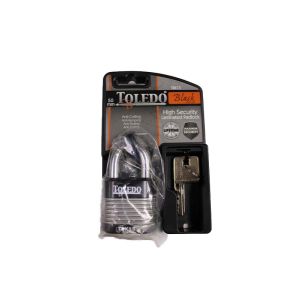 Toledo Armored Steel Laminated Padlock 50 Mm Black 1 Each T-TBK13