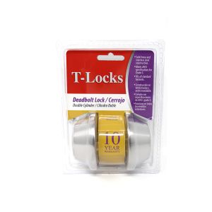 Toledo  Double Deadbolt T Lock  Satin Stainless Steel 1 Each T-L312US32D