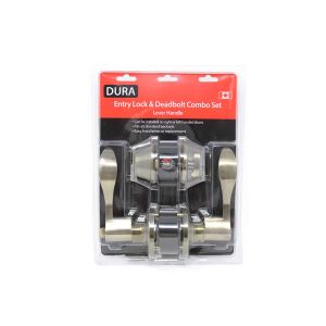 Dura Combo Set Wth Lever and Single Deadbolt Antique Brass 1 Each 1860ET