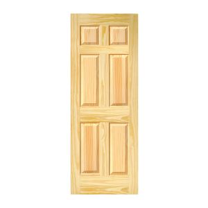 Clear Pine Door 6 Panel 30 x 80 Inch 1 Each
