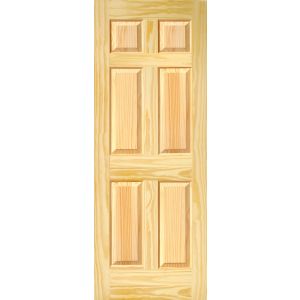 IBI Intl Knotty Pine Door 6 Panel 28 x 80 Inch 1 Each