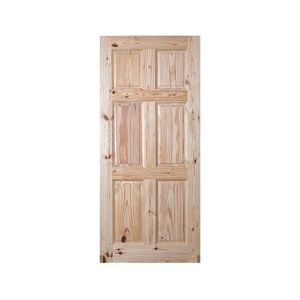 Caribbean Door Co.Ltd Pine Door 6 Panel 30x80 In 1 Each CD1077
