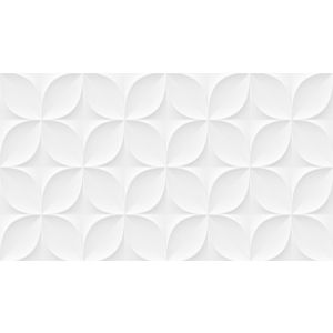 Lorenzza Ceramic Tile – 3D Petal Pattern, 31 × 56 cm (13 pcs per box)