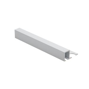 Genesis Aps America Aluminum Square Tile Edge (9016) 10x10 Mm - 2.5 M White 1 Ea