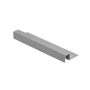 Genesis Global Systems Aluminum Square Tile Edge Trim 10x10 Mm x2.5 M Matt Silve