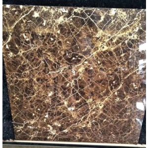 Porcelain Glazed Polished Tile Brown 600x600