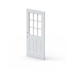Oran Ltd Steel Door Squared 9 Lite 30 In W x 80 In H 1 Each