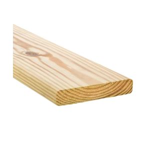 Lumber Treated Dressed Yellow Pine Sq Edged 1x6 In x 16 Ft 1 Each