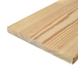 Lumber Yellow Pine Treated Rough 1x10x16 1 Length 1 Each