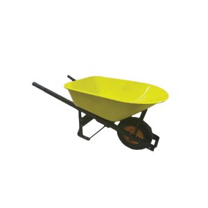 Wheel Barrow Yellow 7 Cu ft Steel Handle