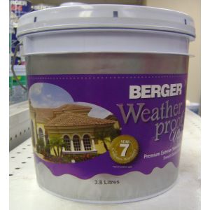 Berger Weather Proof Semi-Gloss Brite Base 1 Gl White 1 Each 10413