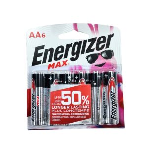 Energizer MAX AA Alkaline Batteries – 6 Pack