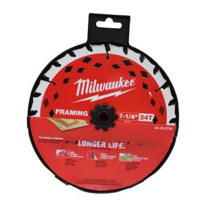 Milwaukee 7-1/4 in. D X 5/8 in. Framing Tungsten Carbide Circular Saw Blade 24 t