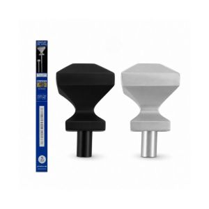 Metal Curtain Double Rod Resin Finial 48'' x 84'' 1Ea