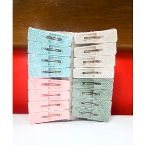 Plastic Cloth Pegs 16-Piece Set – Assorted Colors
